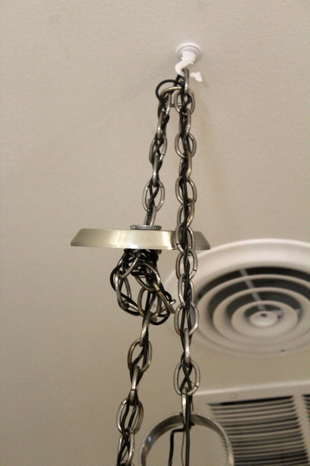 Large Mid Century Modern Smoked Glass & Metal & Walnut Chandelier Sonneman Style - Thumbnail 7