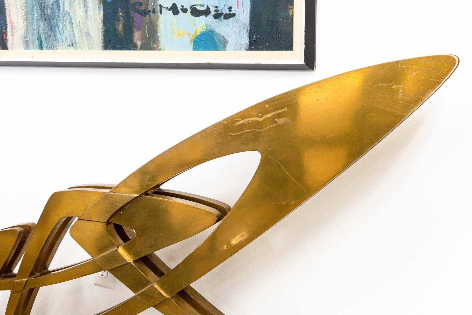 Giorgio Zennaro Involute Concrescence Signed Modern Bronze Lucite Sculpture 1973 - Thumbnail 2
