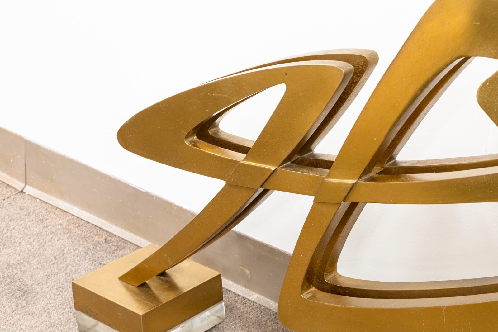 Giorgio Zennaro Involute Concrescence Signed Modern Bronze Lucite Sculpture 1973 - Thumbnail 5