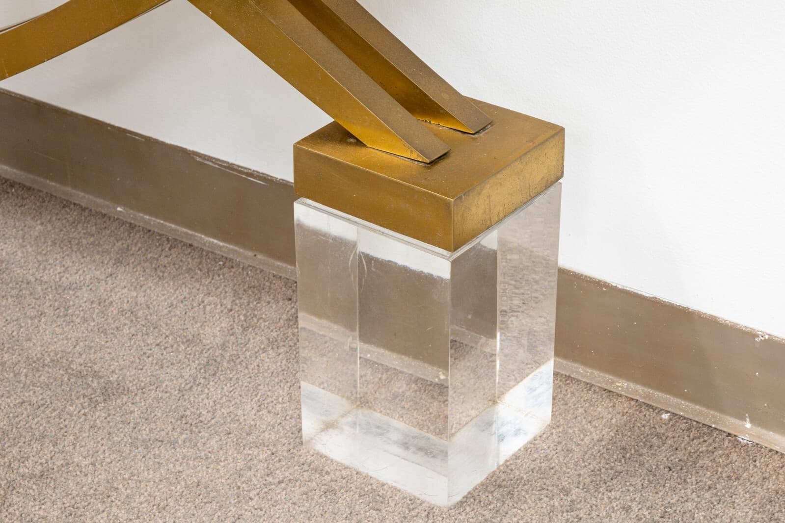 Giorgio Zennaro Involute Concrescence Signed Modern Bronze Lucite Sculpture 1973 - Thumbnail 7