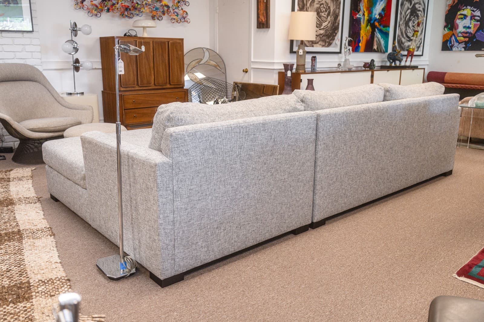 Bernhardt Nest Contemporary Gray Fabric 2pc Sectional Sofa - Thumbnail 11