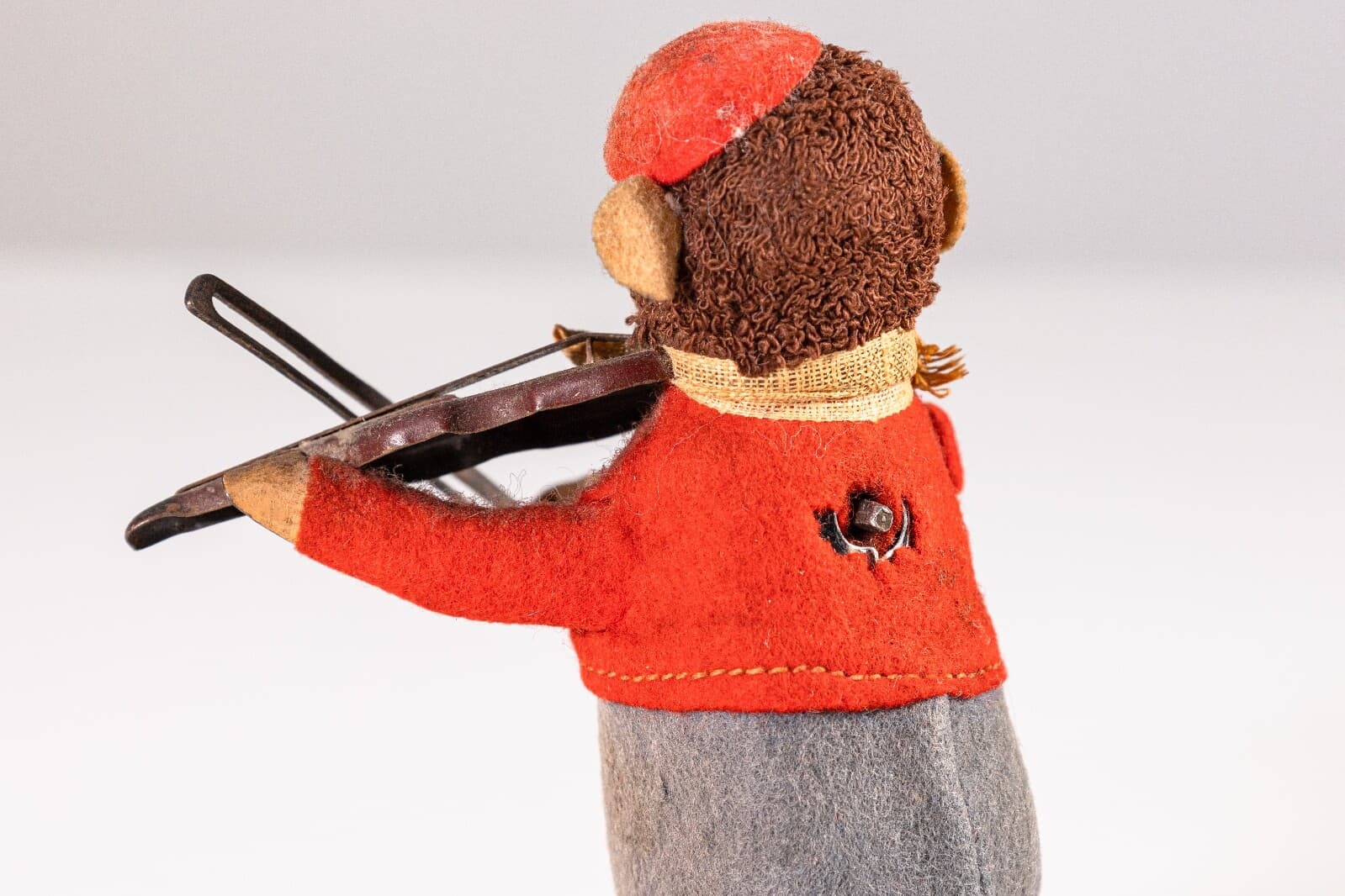 Schuco Solisto Monkey Fiddler Antique Tin Windup Toy Germany 1930 - Thumbnail 5