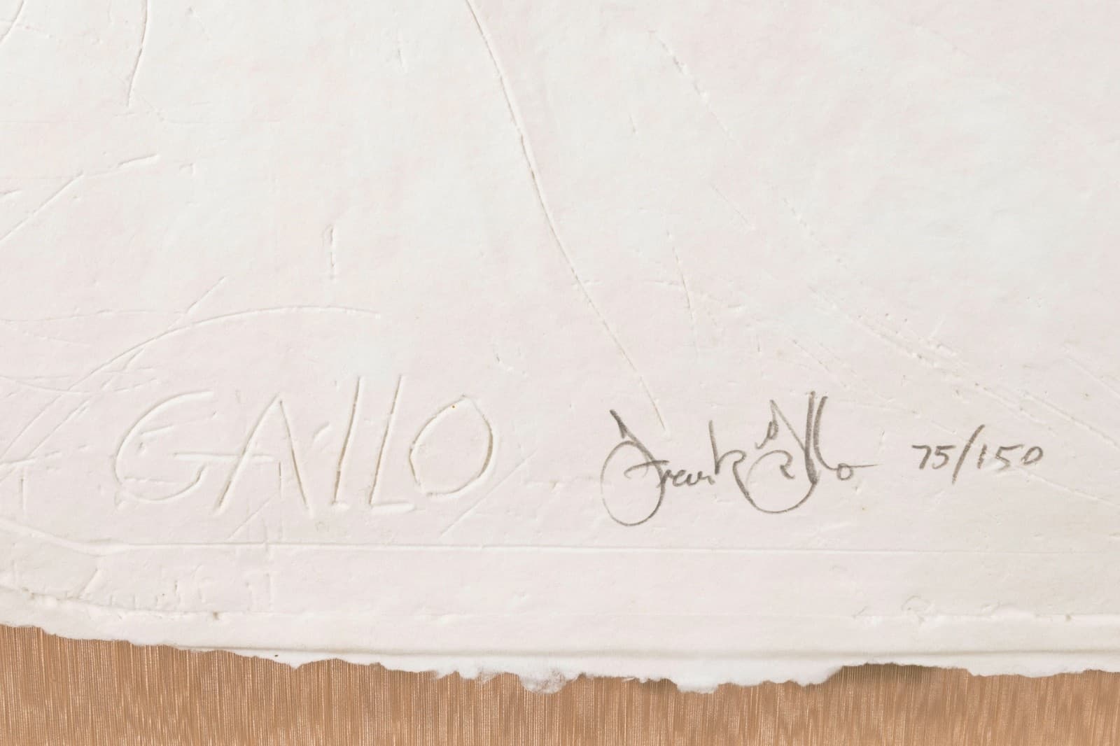 Frank Gallo The Faint Signed Contemporary Cast Paper Relief Sculpture 75/150 - Thumbnail 6