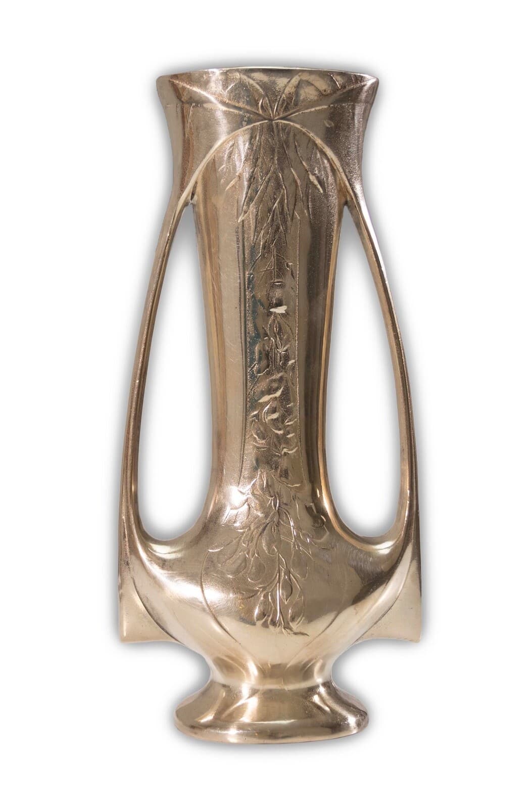 Art Nouveau Antique Liberty Vase Silver Plated Ornate Floral Design - Thumbnail 4