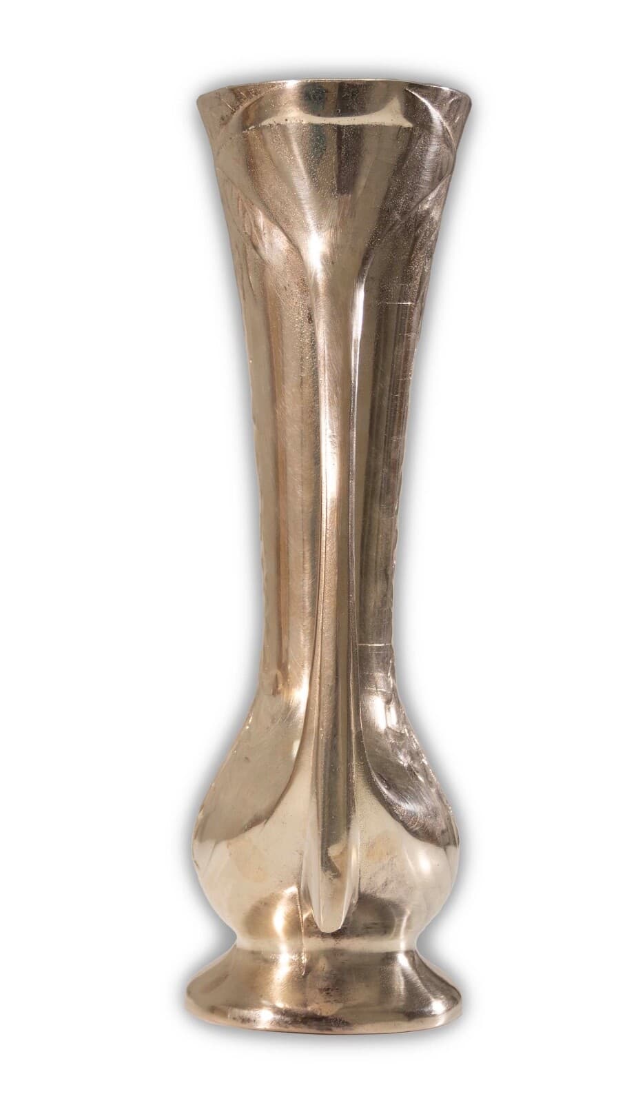 Art Nouveau Antique Liberty Vase Silver Plated Ornate Floral Design - Thumbnail 3