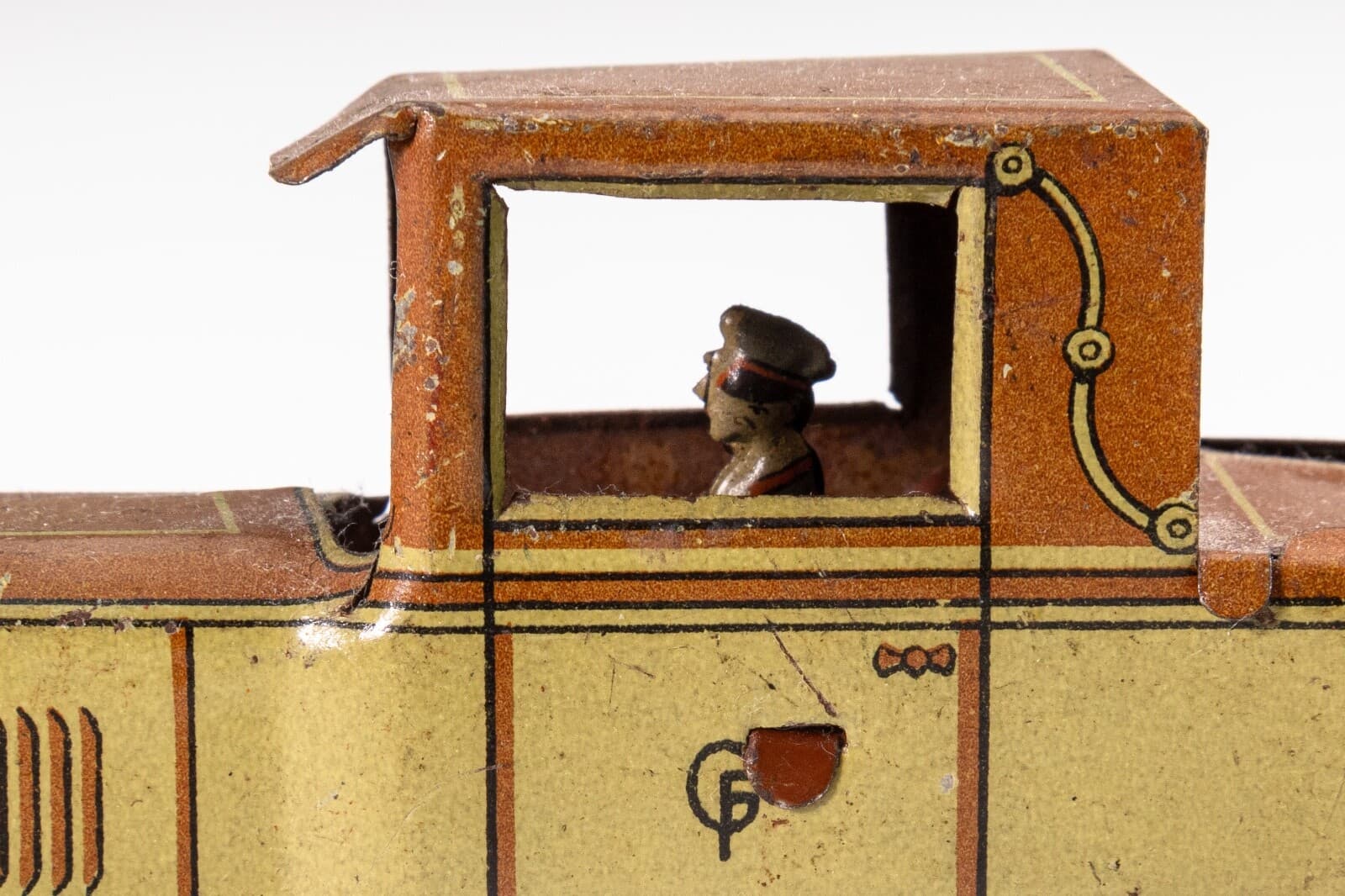 Georg Fisher Penny Car No. 321 Windup Clockwork Antique Lithograph Tinplate Toy - Thumbnail 4