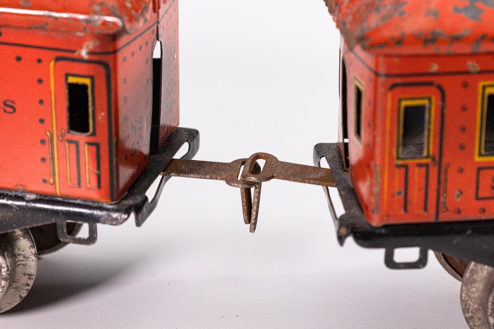 Ives Railway Lines No. 50,51,& 52 Windup Antique Toy Train Lithographed Tinplate - Thumbnail 5