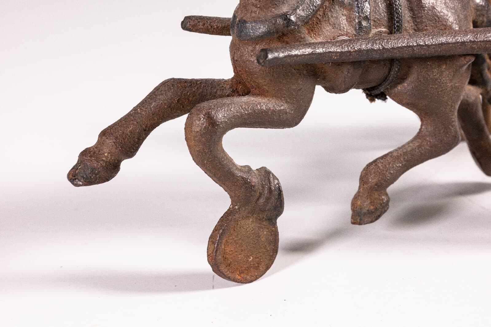 Vintage Cast Iron Horse Drawn Cart America Antique Collectable Pull Toy 1920s - Thumbnail 3