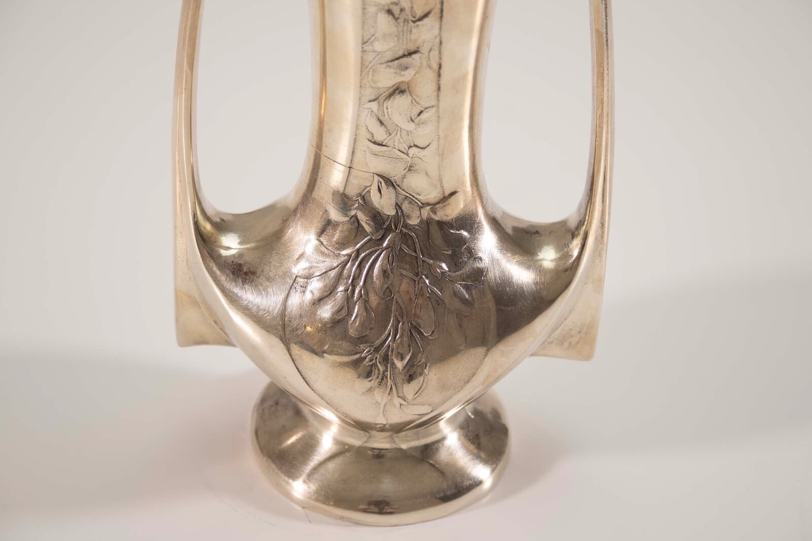 Art Nouveau Antique Liberty Vase Silver Plated Ornate Floral Design - Thumbnail 7