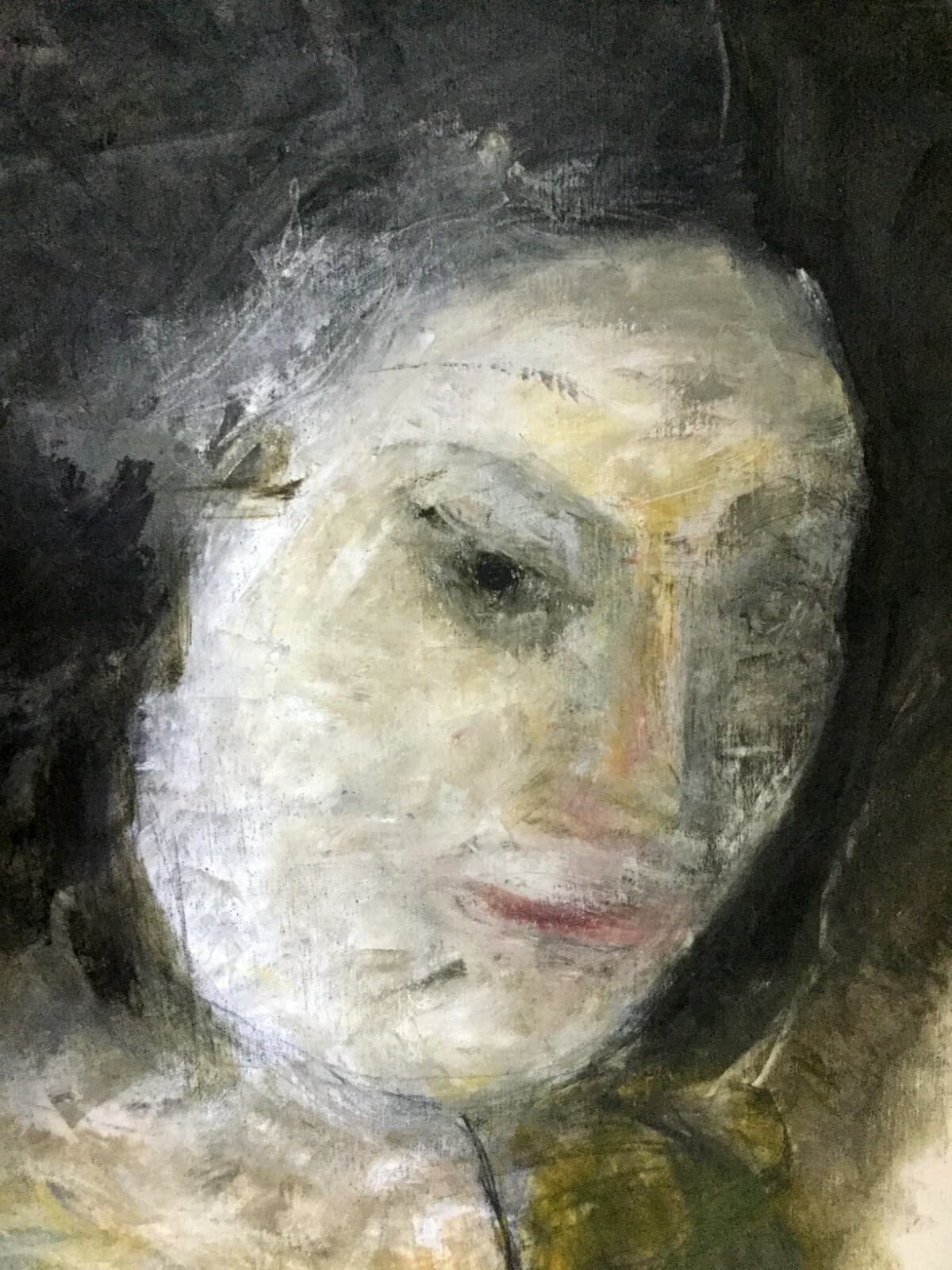 Christos Koutsouras Untitled Female Portrait Painting - Thumbnail 3