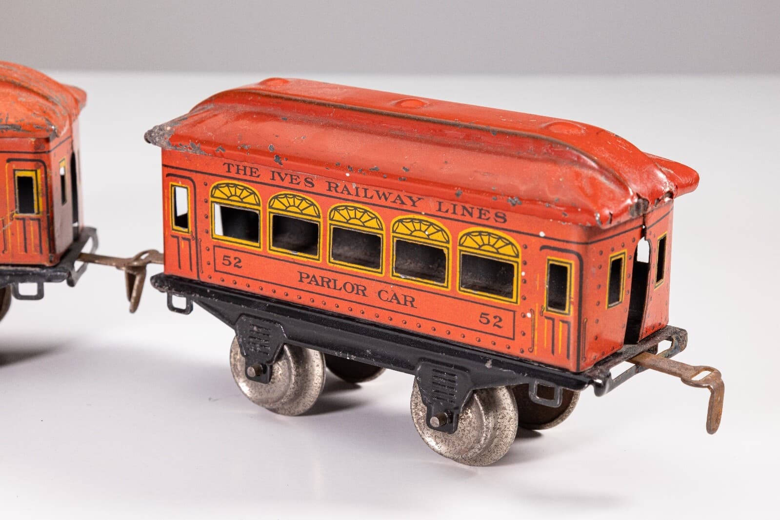 Ives Railway Lines No. 50,51,& 52 Windup Antique Toy Train Lithographed Tinplate - Thumbnail 2