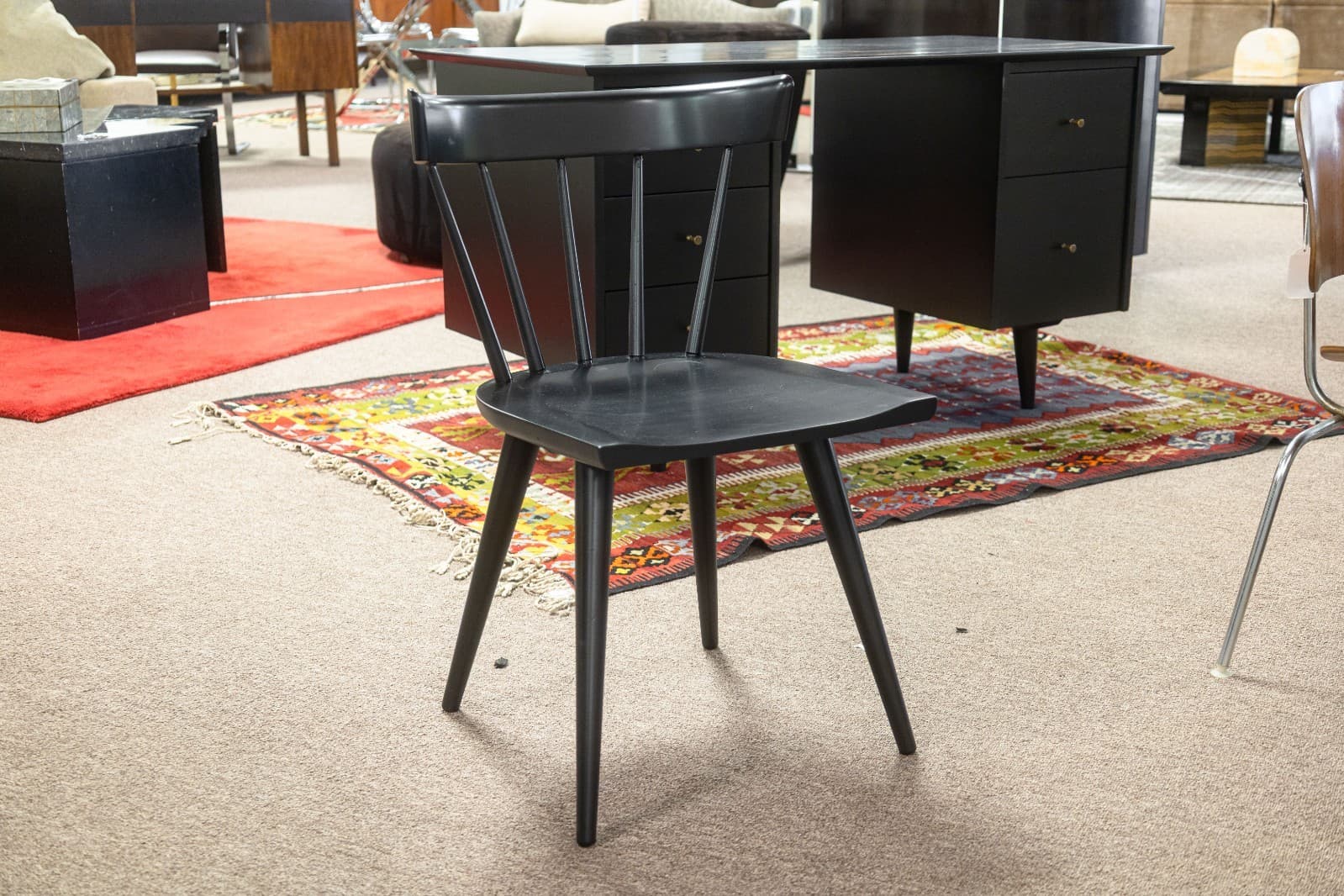 Paul McCobb Planner Group Model 1561 Mid-Century Modern Black Desk & Chair - Thumbnail 9