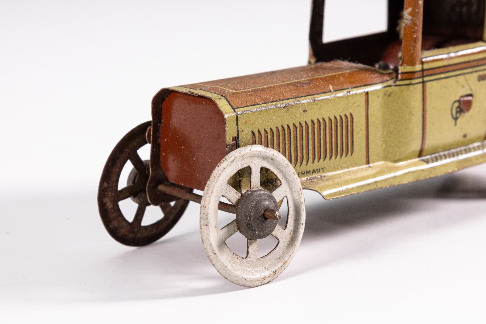 Georg Fisher Penny Car No. 321 Windup Clockwork Antique Lithograph Tinplate Toy - Thumbnail 2