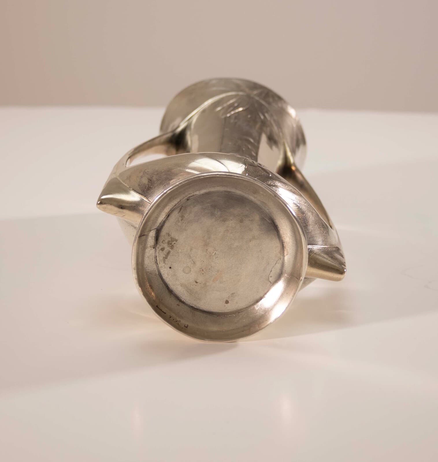 Art Nouveau Antique Liberty Vase Silver Plated Ornate Floral Design - Thumbnail 8