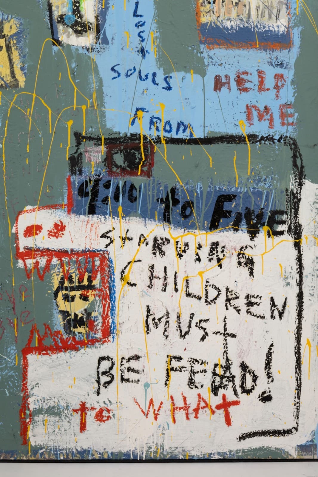 Jim Stella, Children Acrylic on Canvas Contemporary Street Art Painting Detroit - Thumbnail 4