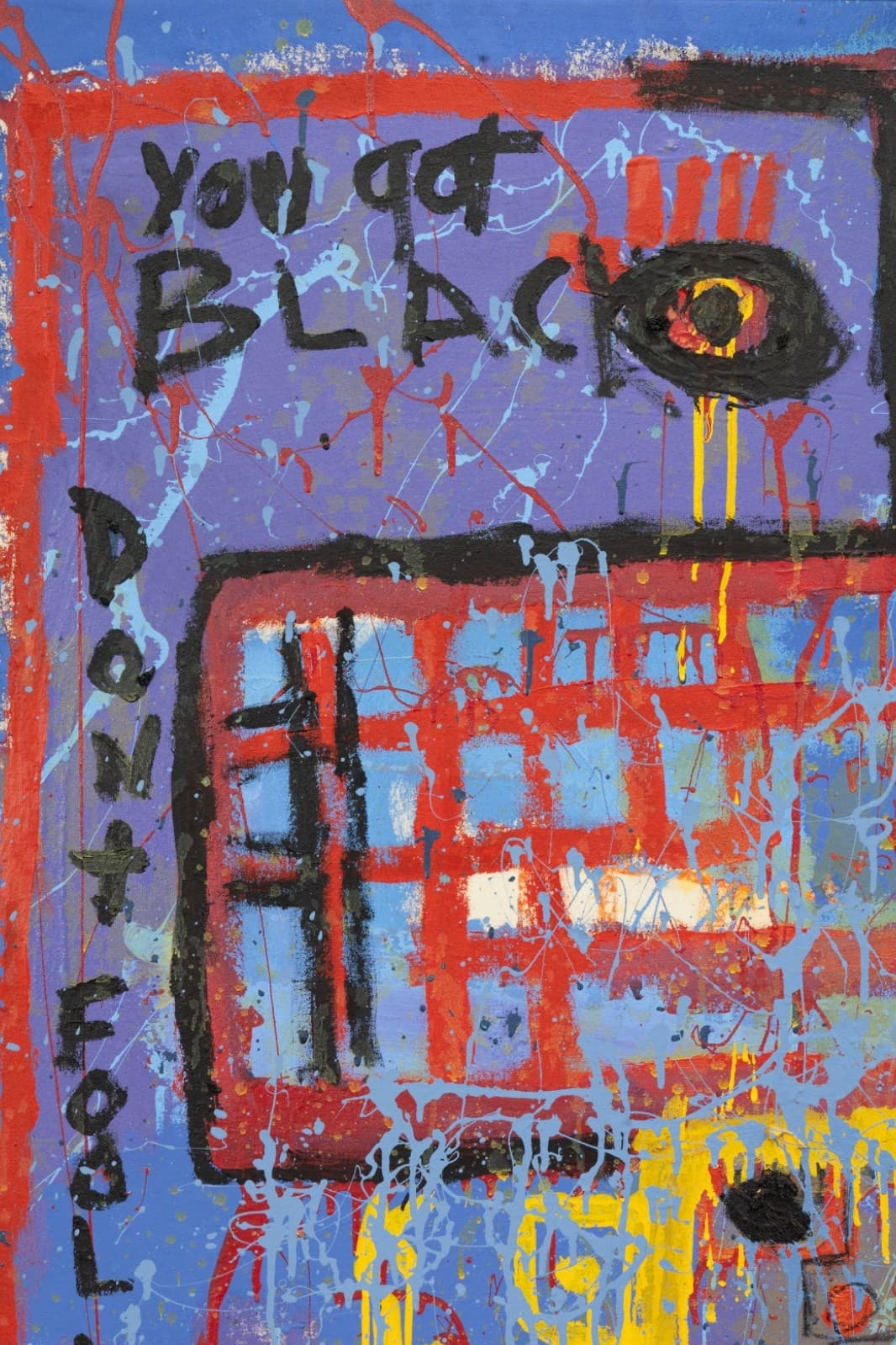 Jim Stella, Betrail Acrylic on Canvas Contemporary Street Art Painting Detroit - Thumbnail 6