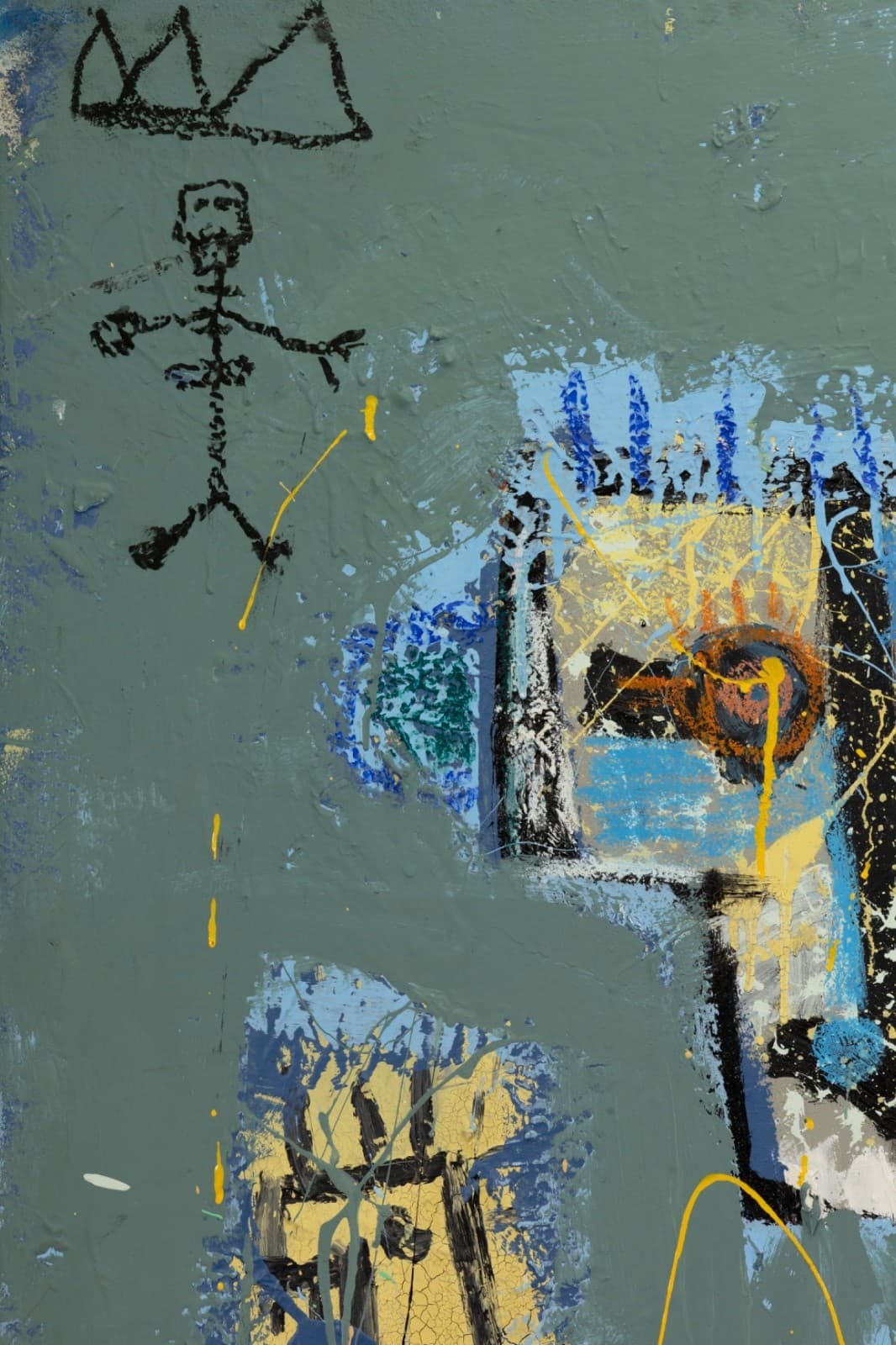 Jim Stella, Children Acrylic on Canvas Contemporary Street Art Painting Detroit - Thumbnail 5