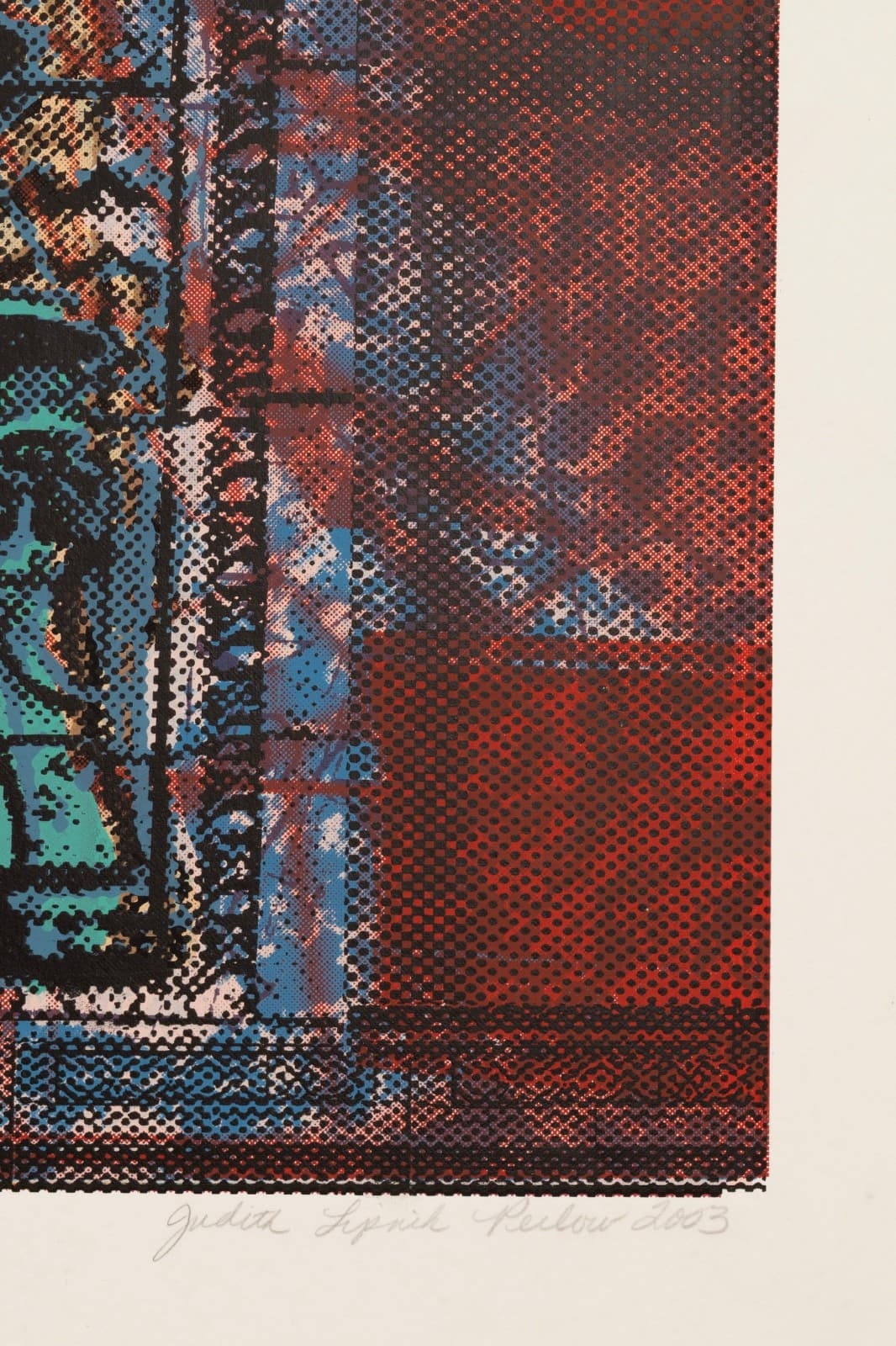 Judith Lipnik Perlow Column Series IX 2003 Signed Serigraph in Colors on Paper - Thumbnail 4