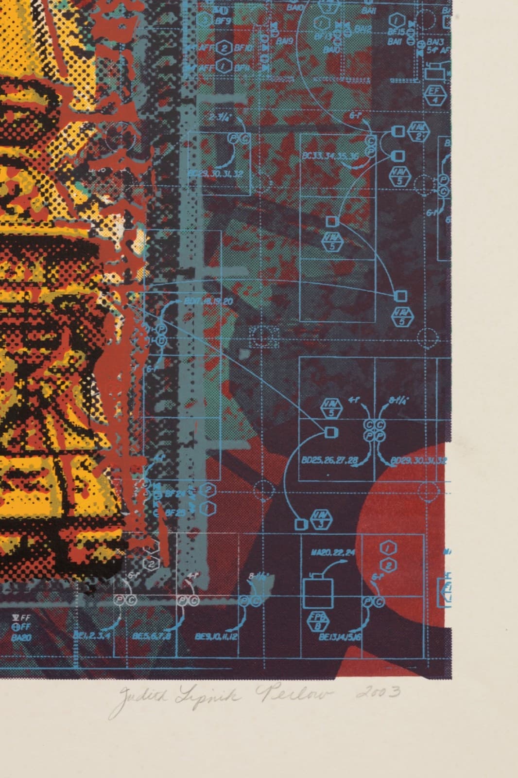 Judith Lipnik Perlow Column Series VII 2003 Signed Serigraph in Colors on Paper - Thumbnail 4
