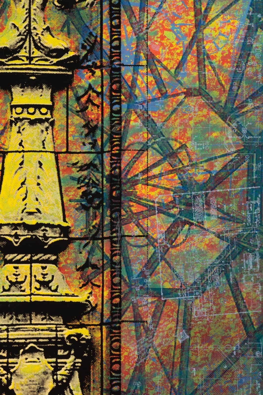 Judith Lipnik Perlow Column Series (Large V) 2003 Signed Serigraph on Paper - Thumbnail 3