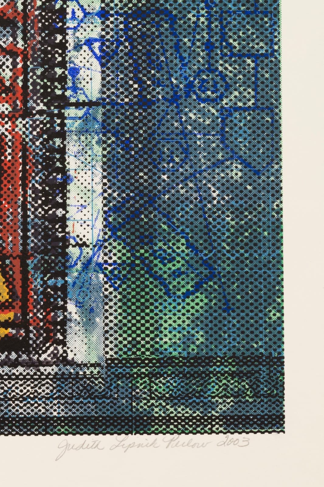 Judith Lipnik Perlow Column Series XII 2003 Signed Serigraph in Colors on Paper - Thumbnail 4