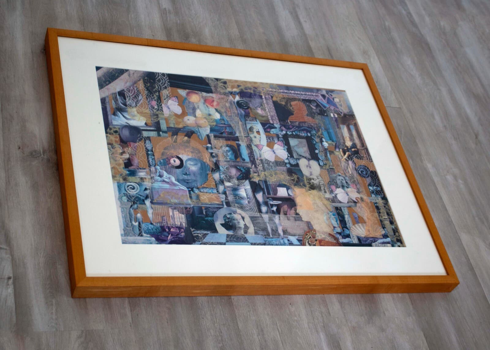 Contemporary Collage Signed Day 1995 Framed - Thumbnail 2
