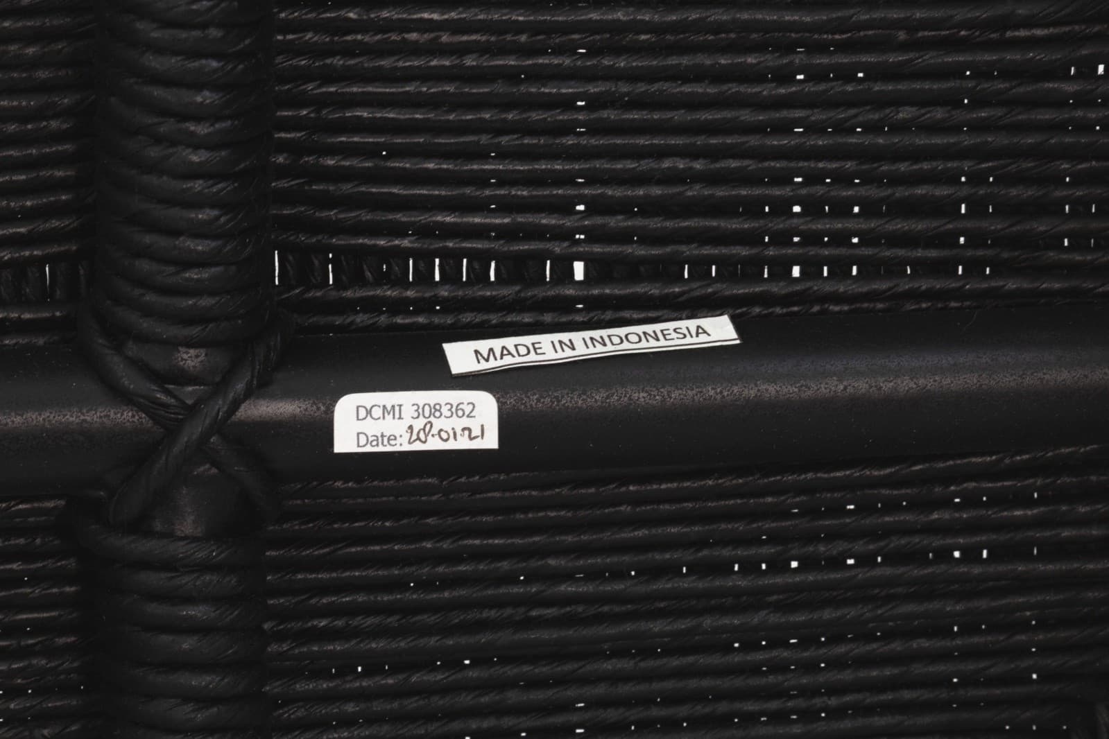 Indoor & Outdoor Low Profile Woven Black Rattan Bench - Thumbnail 6