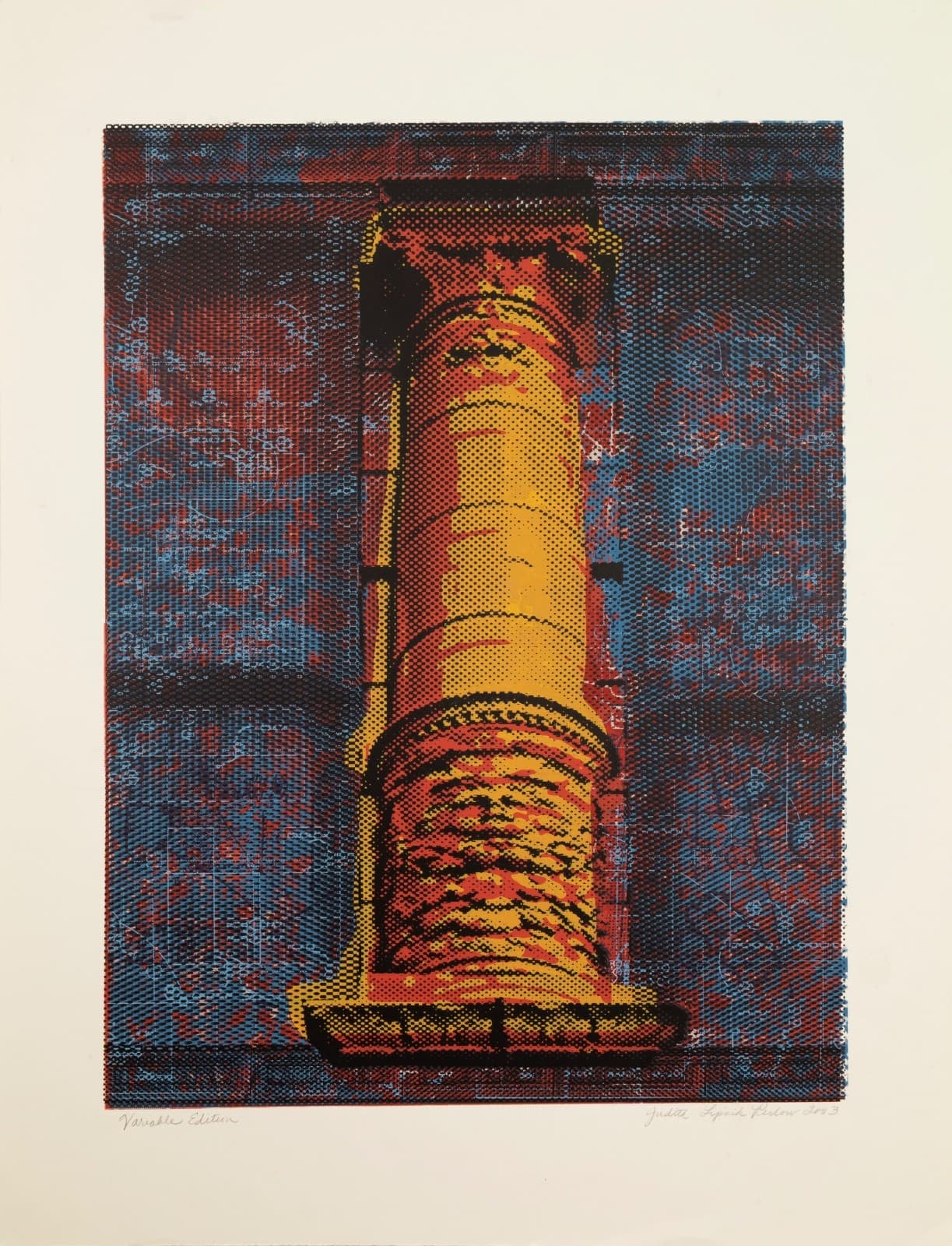 Judith Lipnik Perlow Column Series VIII 2003 Signed Serigraph in Colors on Paper