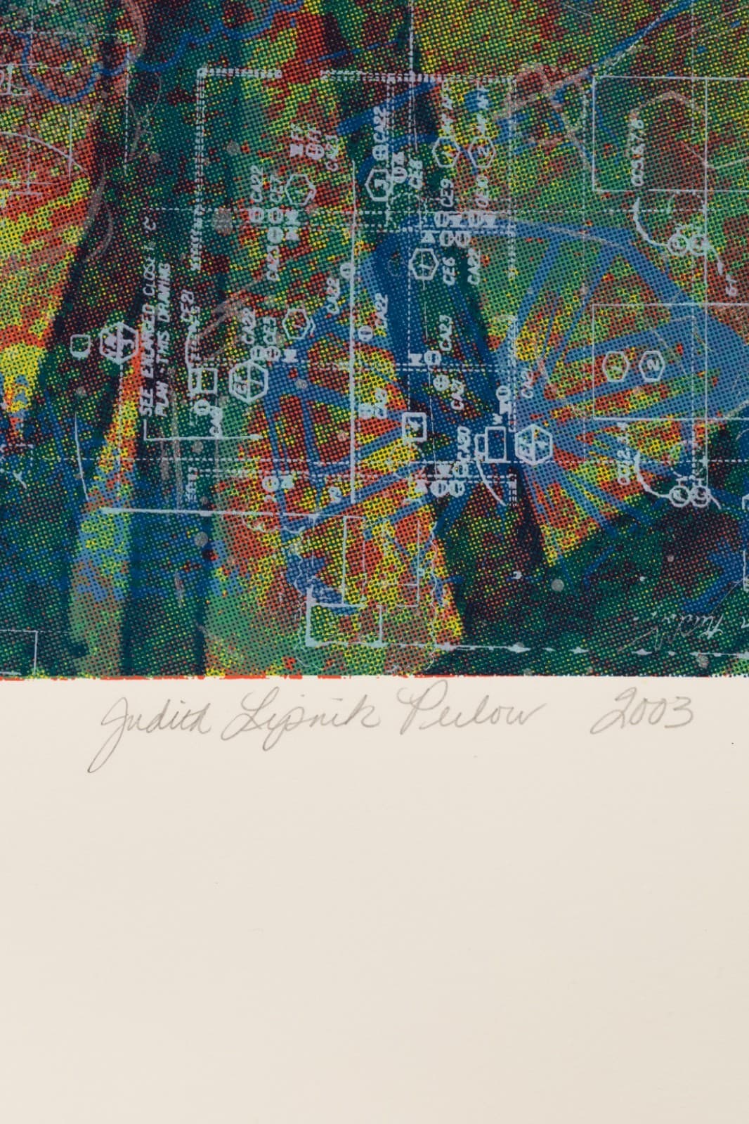 Judith Lipnik Perlow Column Series (Large V) 2003 Signed Serigraph on Paper - Thumbnail 6