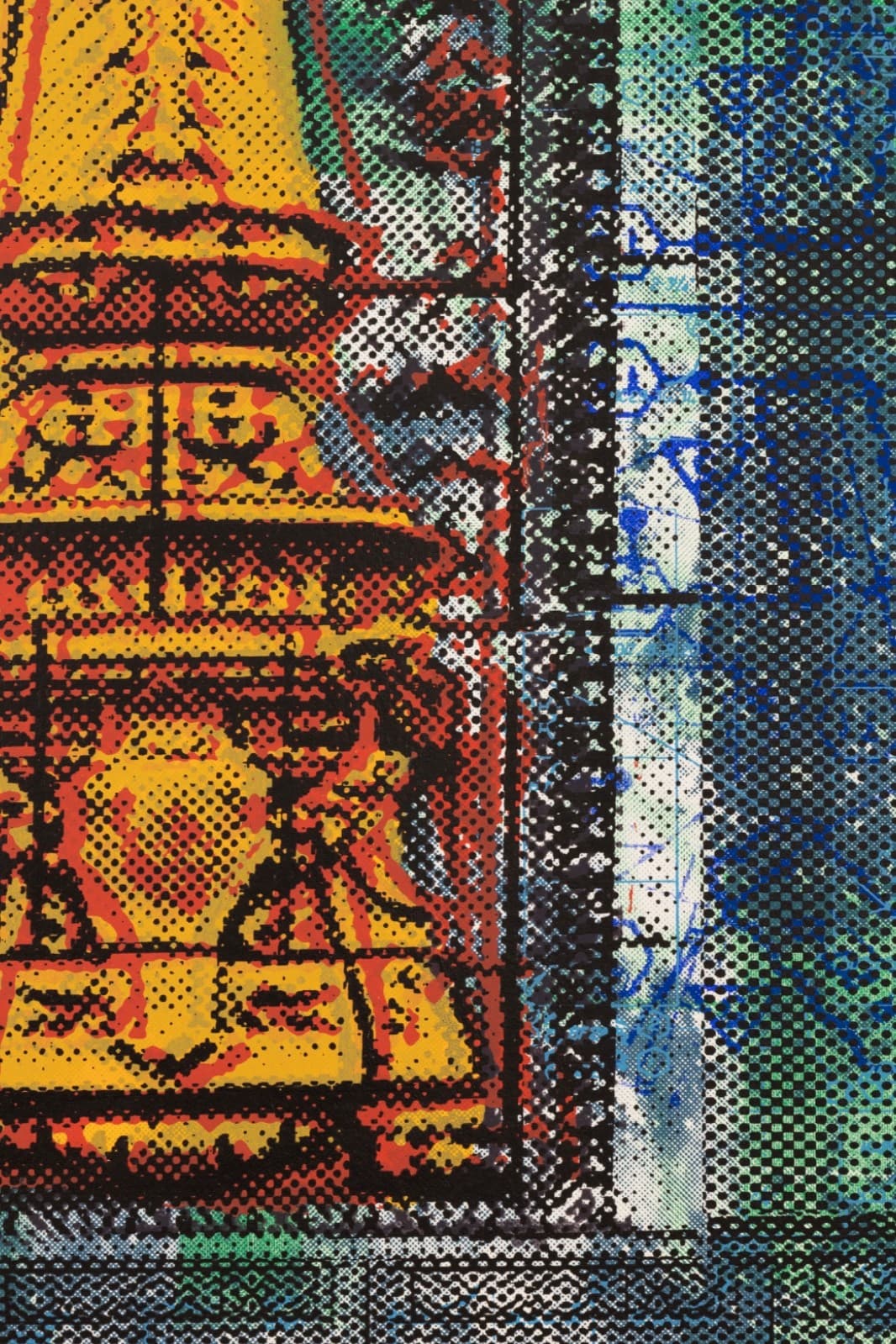 Judith Lipnik Perlow Column Series XII 2003 Signed Serigraph in Colors on Paper - Thumbnail 3