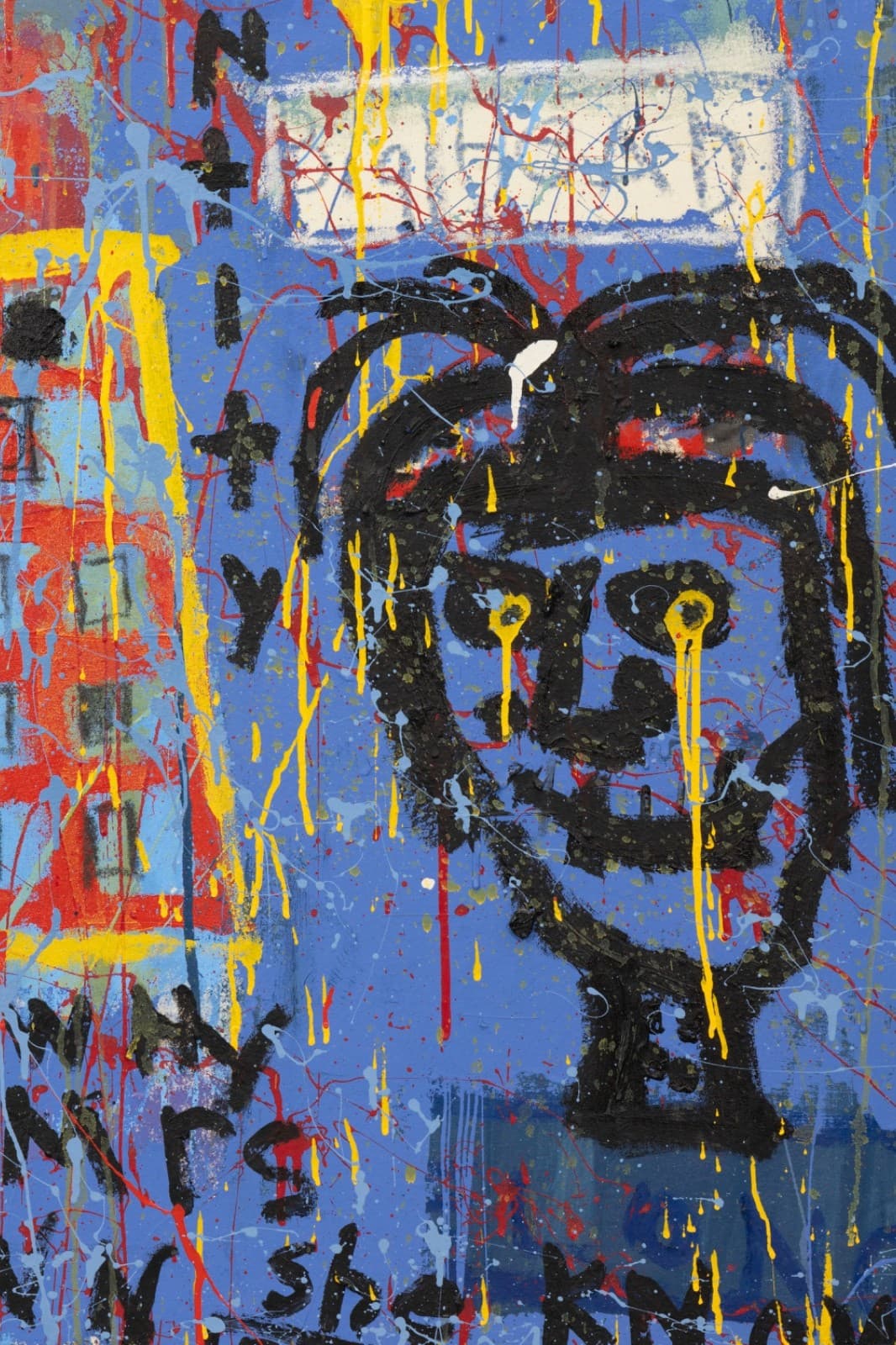 Jim Stella, Betrail Acrylic on Canvas Contemporary Street Art Painting Detroit - Thumbnail 2