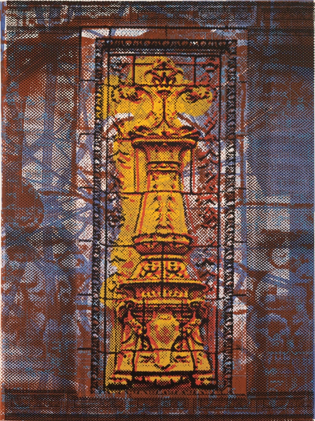 Judith Lipnik Perlow Column Series XIII 2003 Signed Serigraph in Colors on Paper - Thumbnail 2