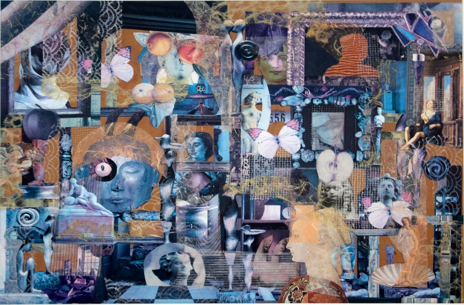 Contemporary Collage Signed Day 1995 Framed - Thumbnail 4