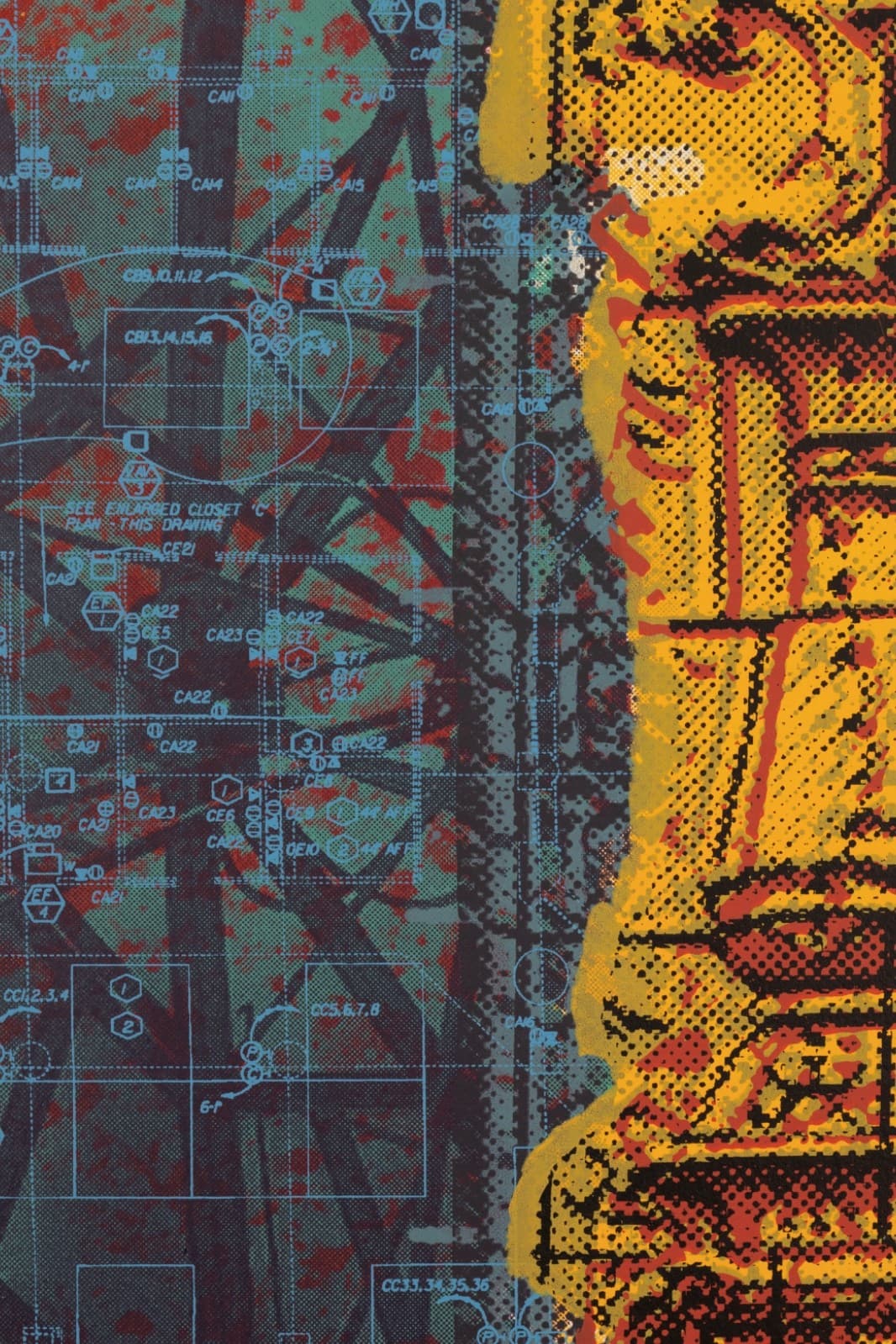 Judith Lipnik Perlow Column Series VII 2003 Signed Serigraph in Colors on Paper - Thumbnail 3