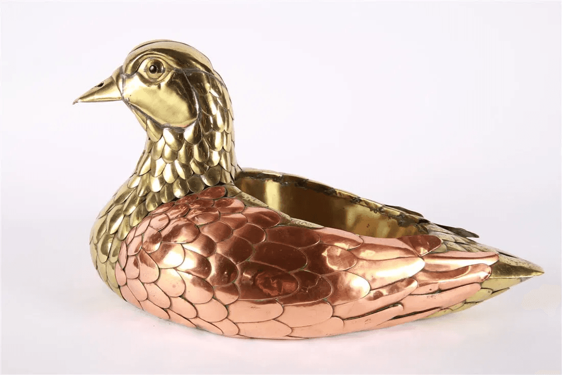 Sergio Bustamante, Welded Duck Planter Sculpture - Thumbnail 5