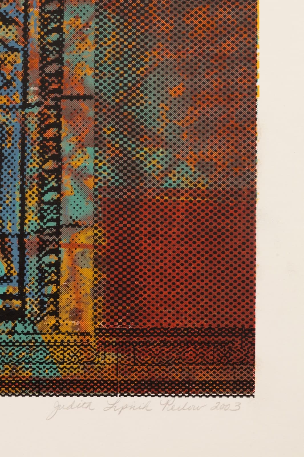 Judith Lipnik Perlow Column Series XI 2003 Signed Serigraph in Colors on Paper - Thumbnail 4