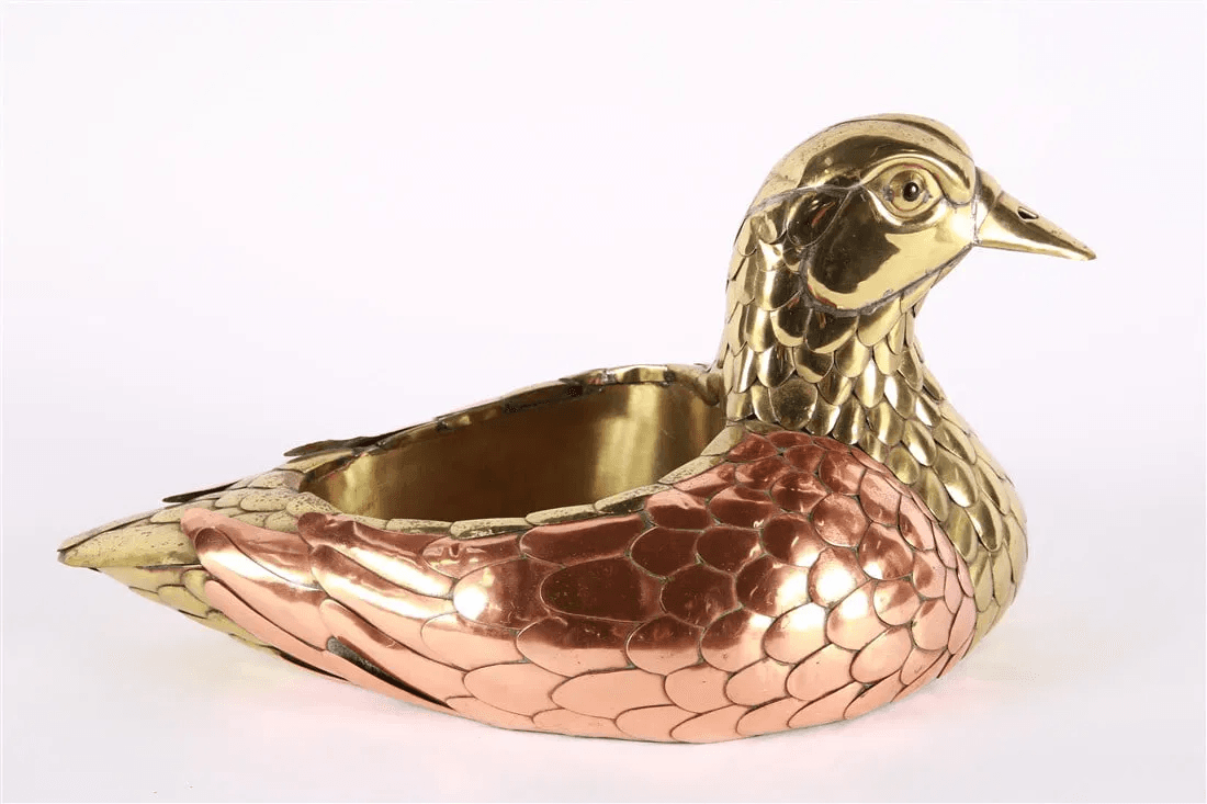 Sergio Bustamante, Welded Duck Planter Sculpture - Thumbnail 3