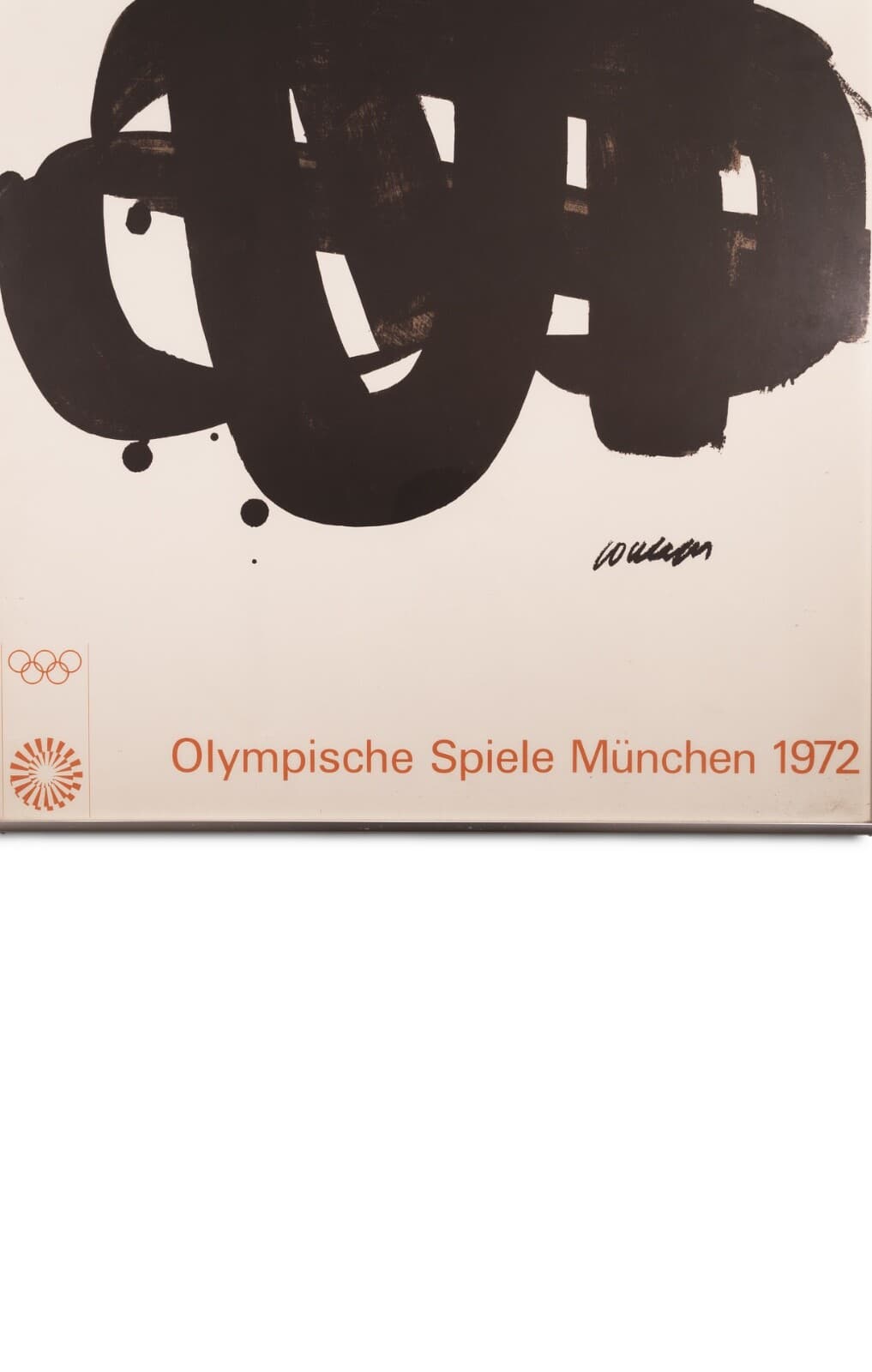 Pierre Soulages Olympische Spiele München 1972 Vintage Exhibition Poster Framed - Thumbnail 4