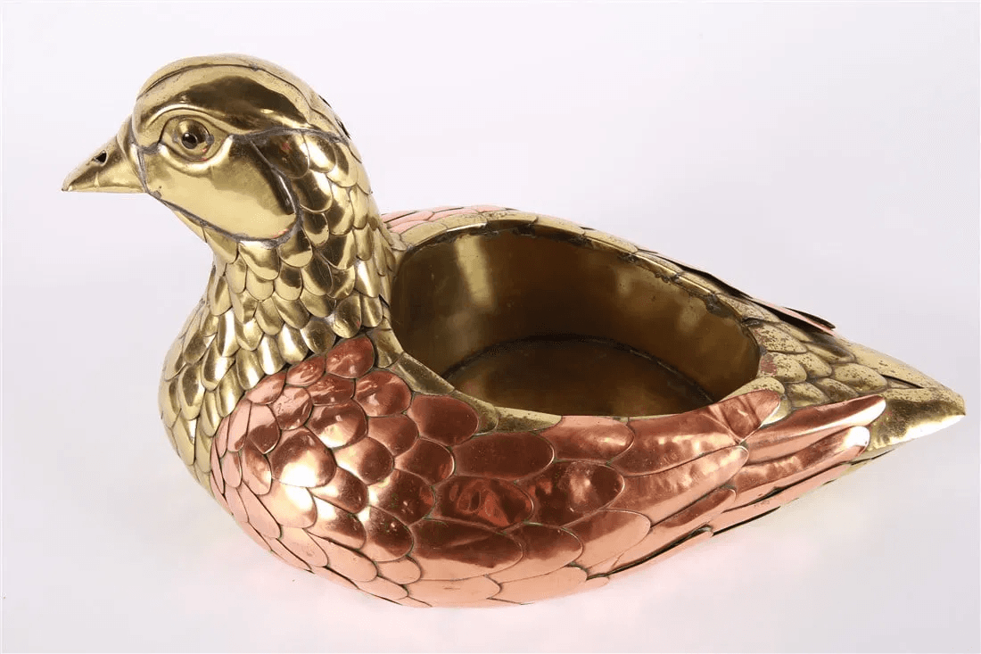 Sergio Bustamante, Welded Duck Planter Sculpture - Thumbnail 4