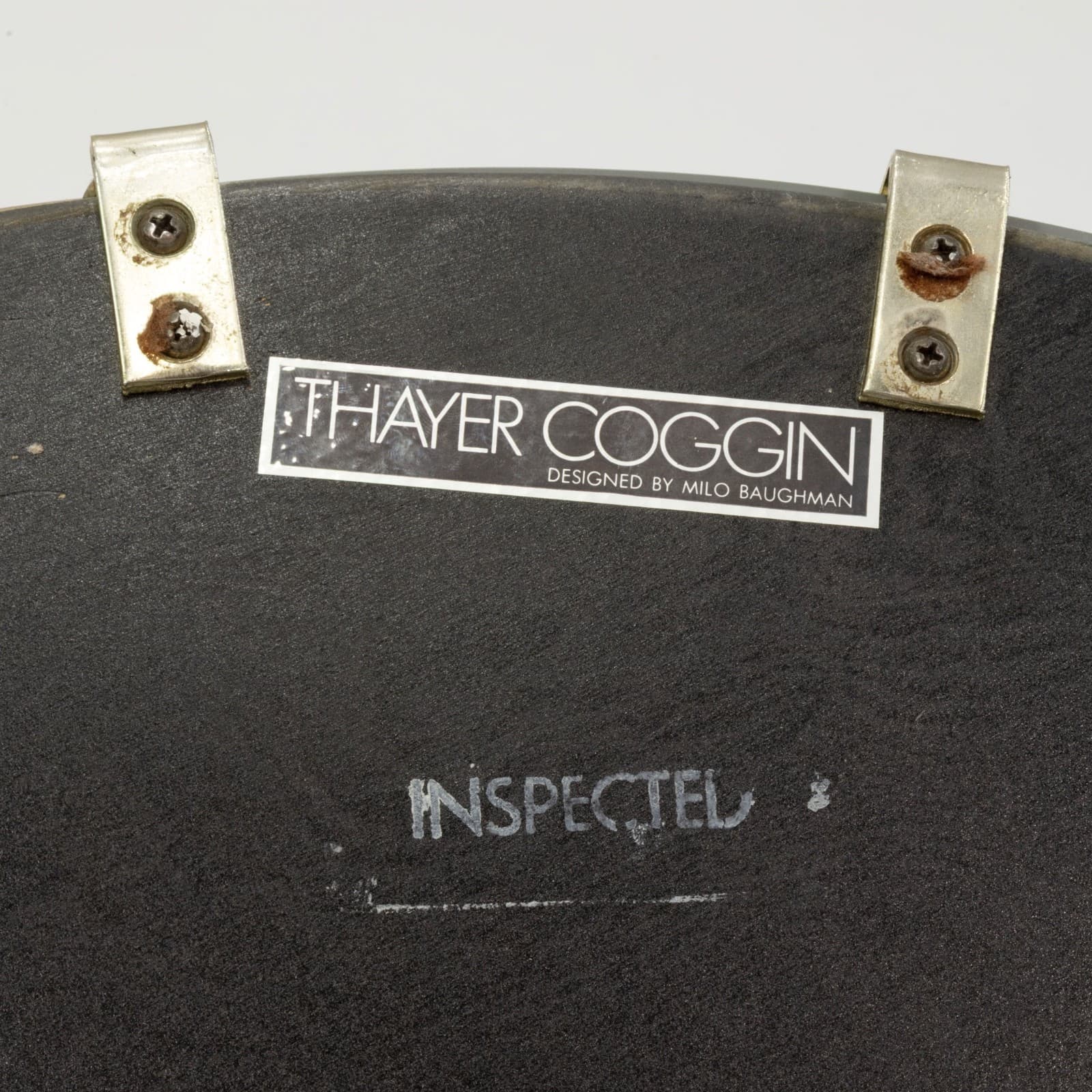 Milo Baughman For Thayer Coggin Round Gold Accent Hanging Mirror - Thumbnail 5