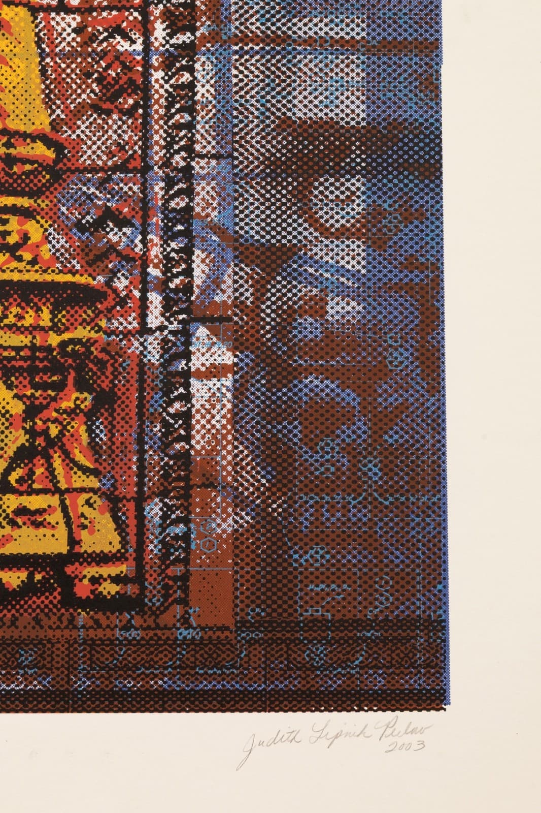 Judith Lipnik Perlow Column Series XIII 2003 Signed Serigraph in Colors on Paper - Thumbnail 4