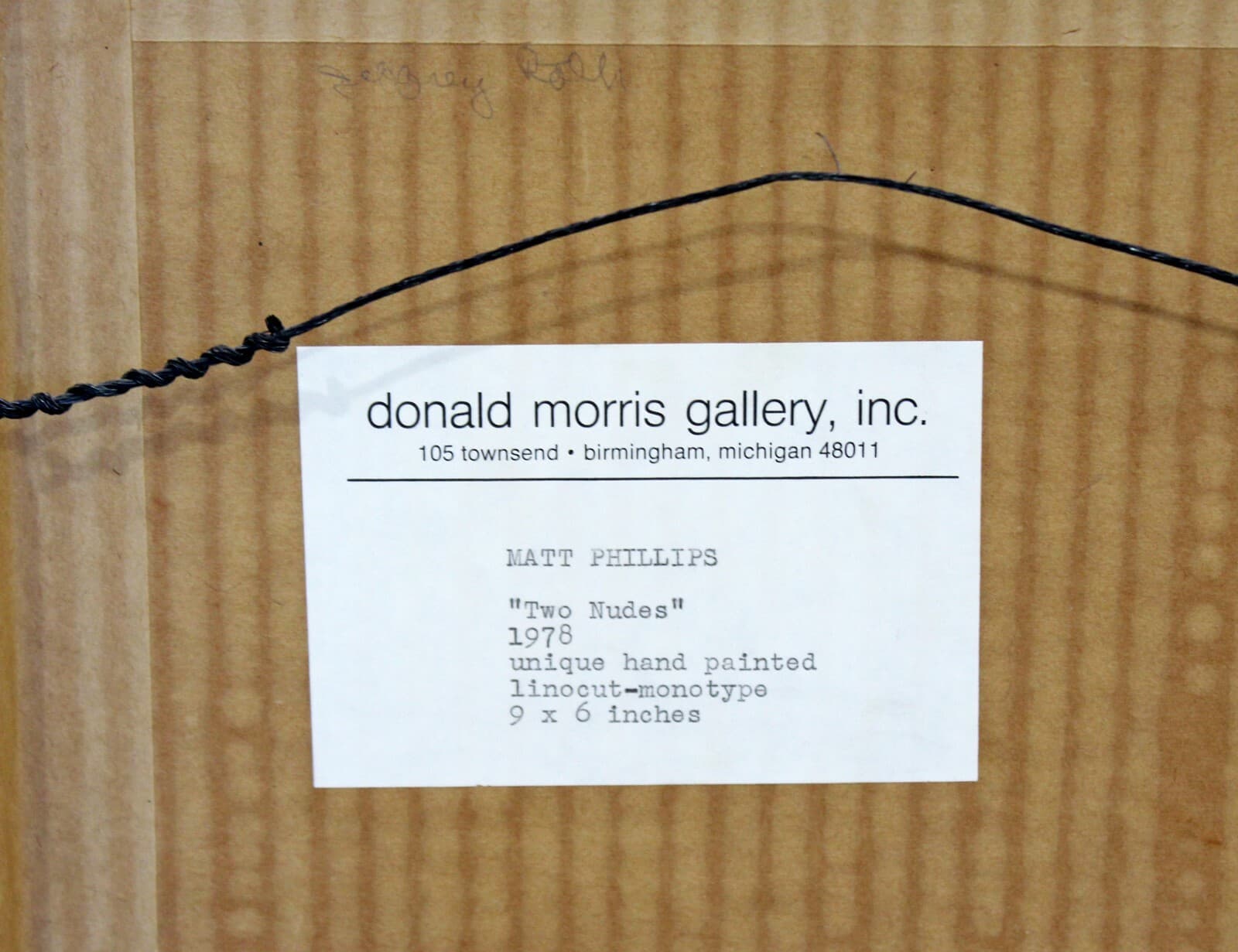 Modern Framed Nudes Hand painted Linocut Monotype Signed Matt Phillips 1970s - Thumbnail 5