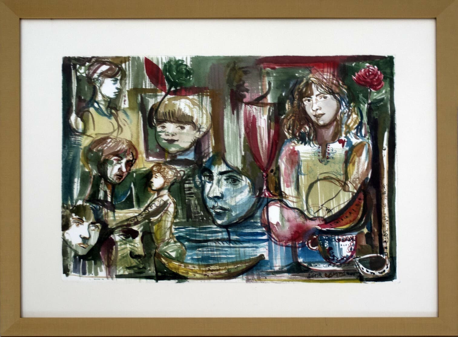 Contemporary Watercolor Various Portraits