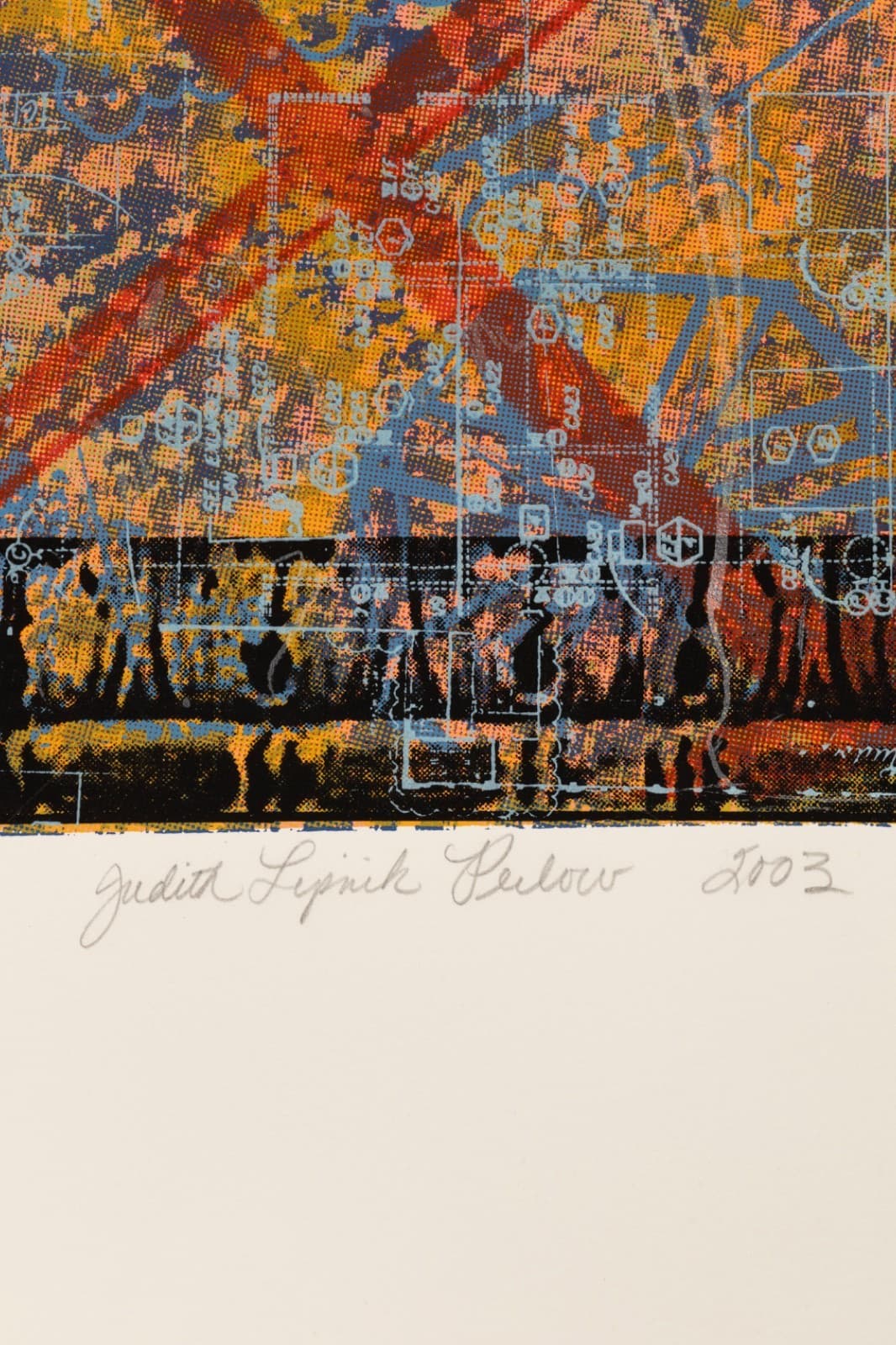 Judith Lipnik Perlow Column Series (Large IV) 2003 Signed Serigraph on Paper - Thumbnail 6
