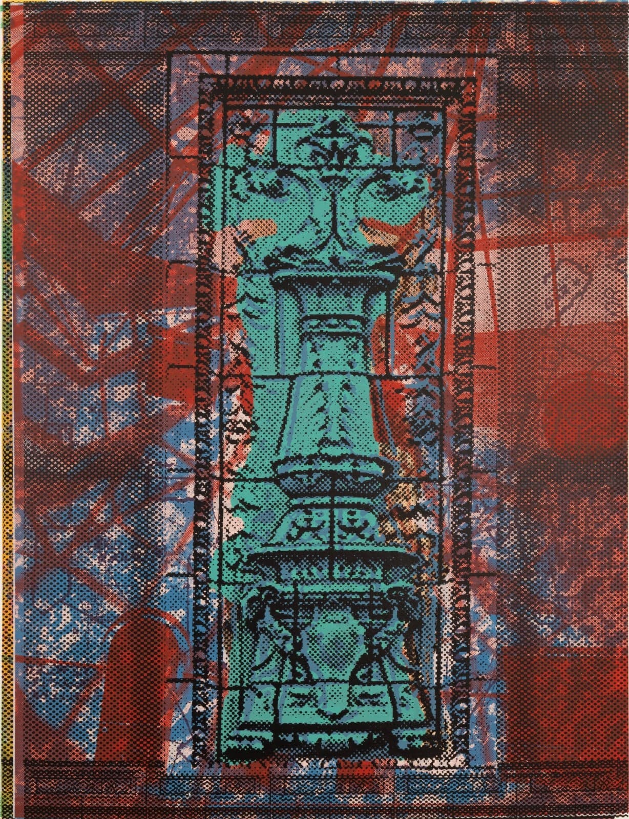 Judith Lipnik Perlow Column Series IX 2003 Signed Serigraph in Colors on Paper - Thumbnail 2