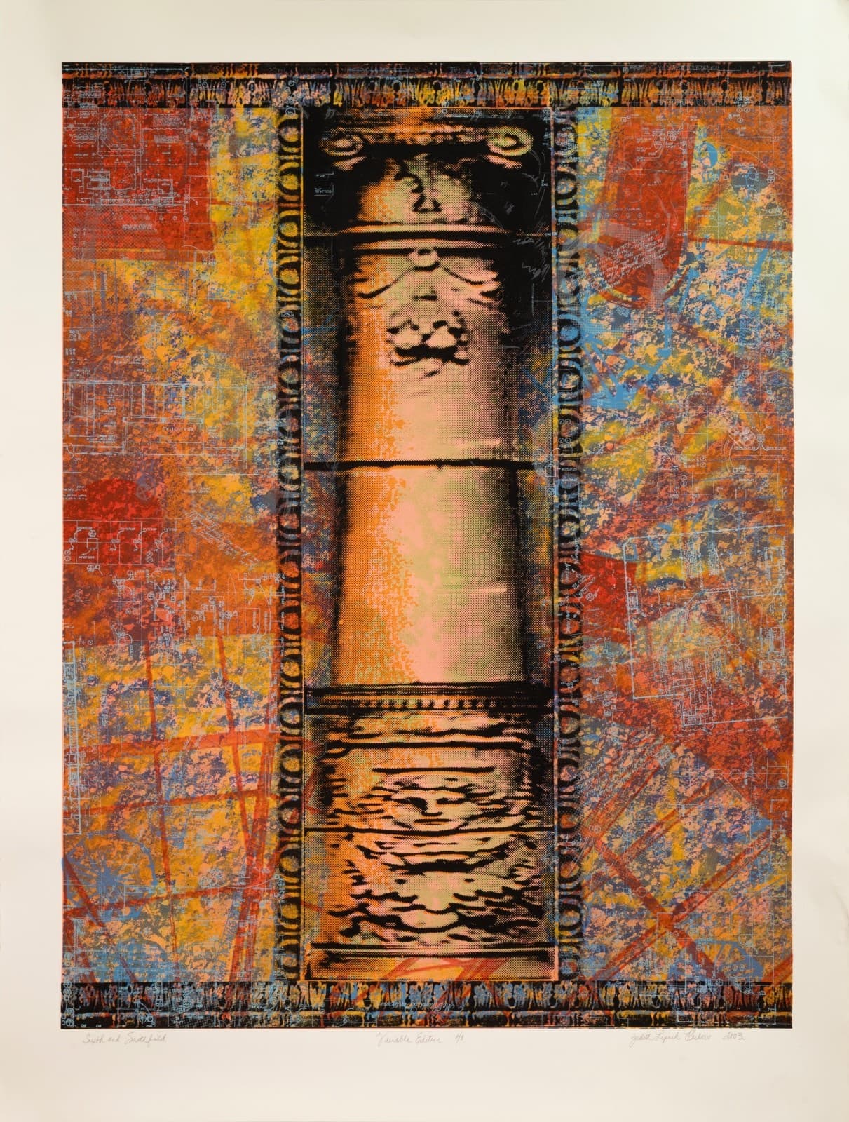 Judith Lipnik Perlow Column Series (Large IV) 2003 Signed Serigraph on Paper