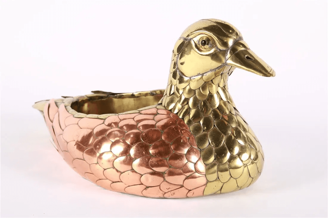 Sergio Bustamante, Welded Duck Planter Sculpture - Thumbnail 2
