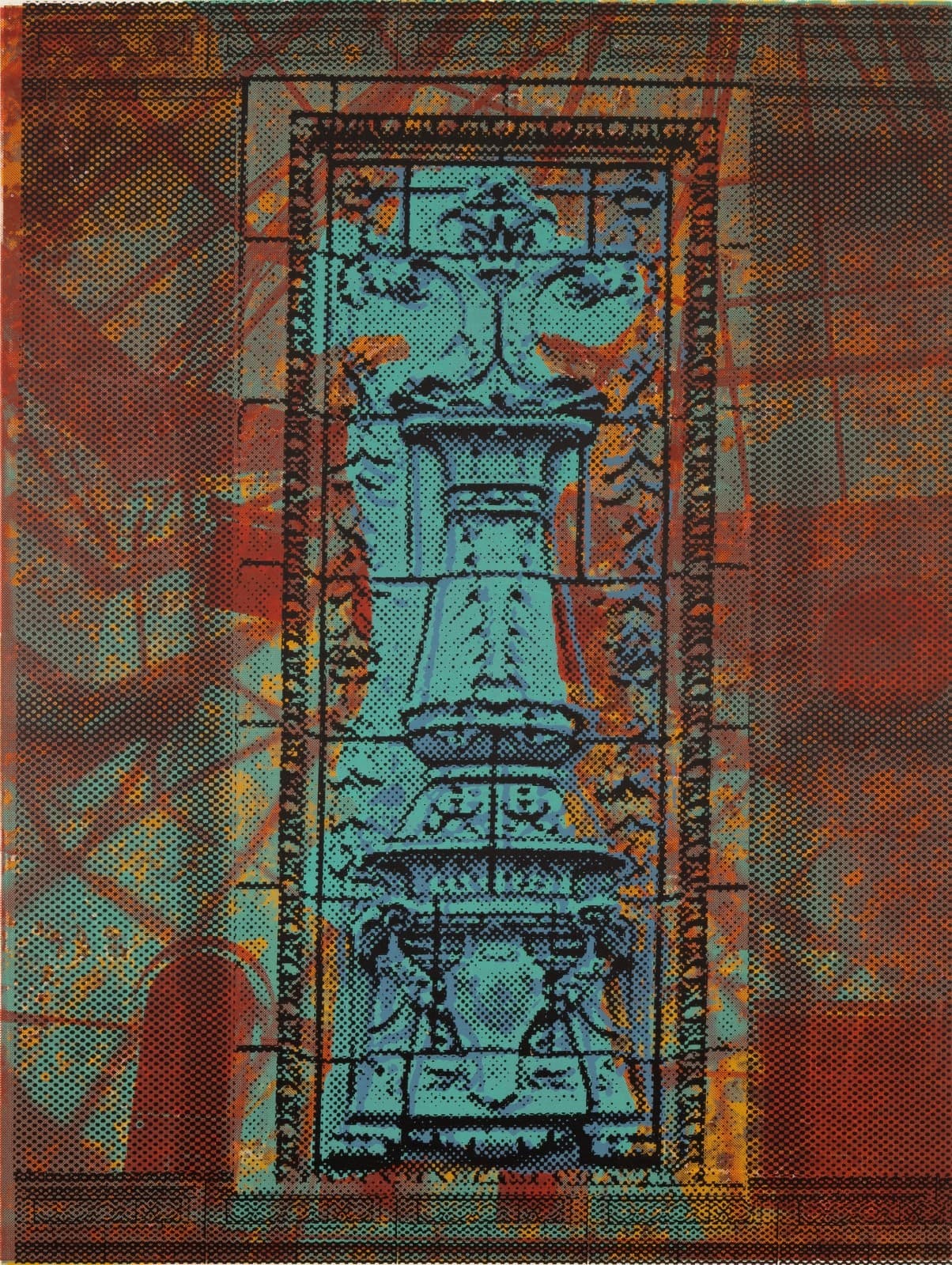 Judith Lipnik Perlow Column Series XI 2003 Signed Serigraph in Colors on Paper - Thumbnail 2