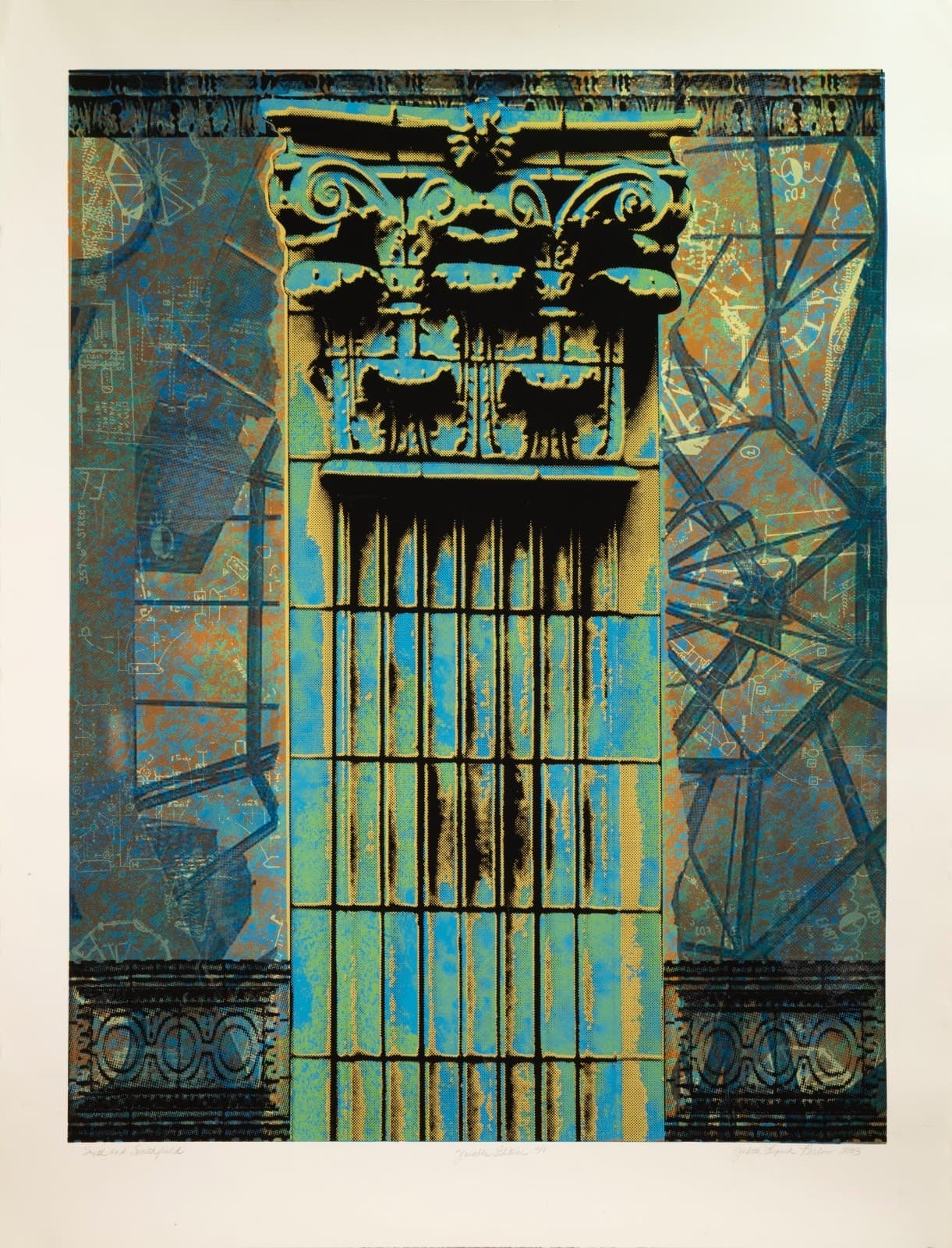 Judith Lipnik Perlow Column Series (Large III) 2003 Signed Serigraph on Paper