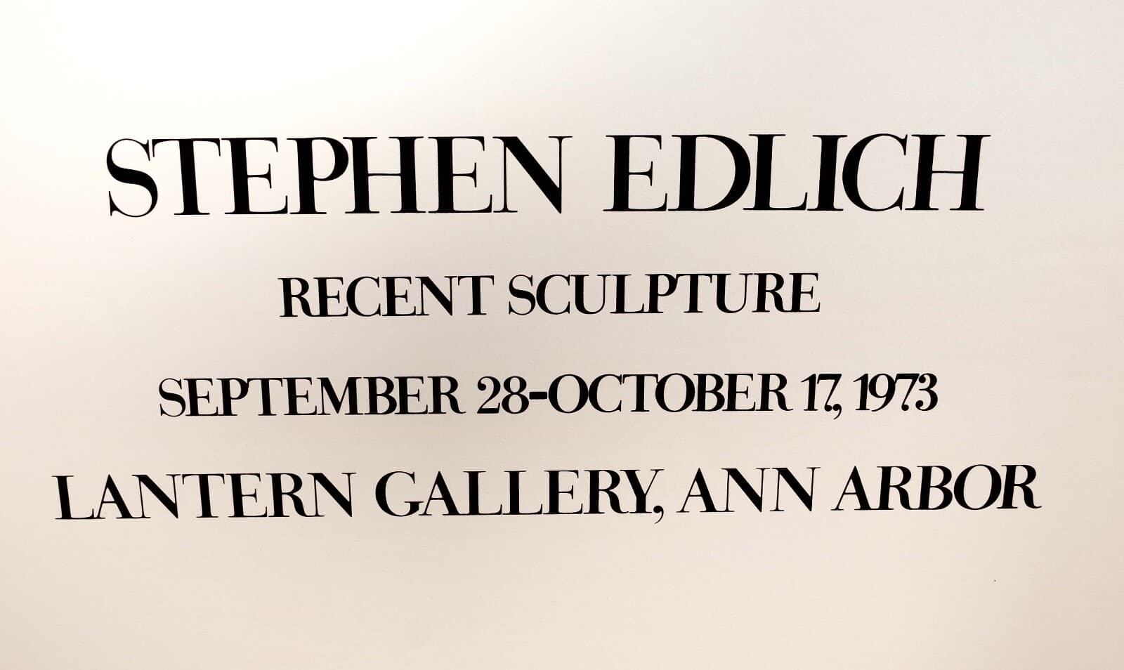 Stephen Edlich Recent Sculpture (White) Lithographic Exhibition Poster Unframed - Thumbnail 4